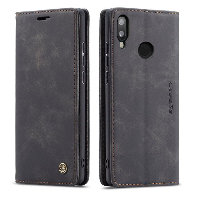 CaseMe - Huawei P Smart (2019) hoesje - Wallet Book Case - Magneetsluiting - Zwart