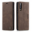 CaseMe CaseMe - Huawei P30 hoesje - Wallet Book Case - Magneetsluiting - Donker Bruin