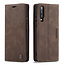 CaseMe - Huawei P30 hoesje - Wallet Book Case - Magneetsluiting - Donker Bruin