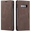 CaseMe - Samsung Galaxy S10e hoesje - Wallet Book Case - Magneetsluiting - Donker Bruin