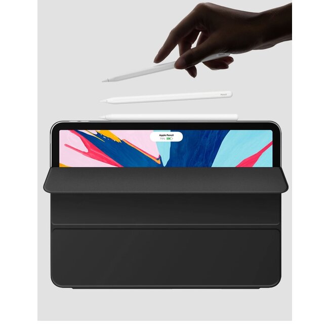 WIWU - iPad Pro 11 (2018) hoes - PU Leren Tri-Fold Book Case - Zwart