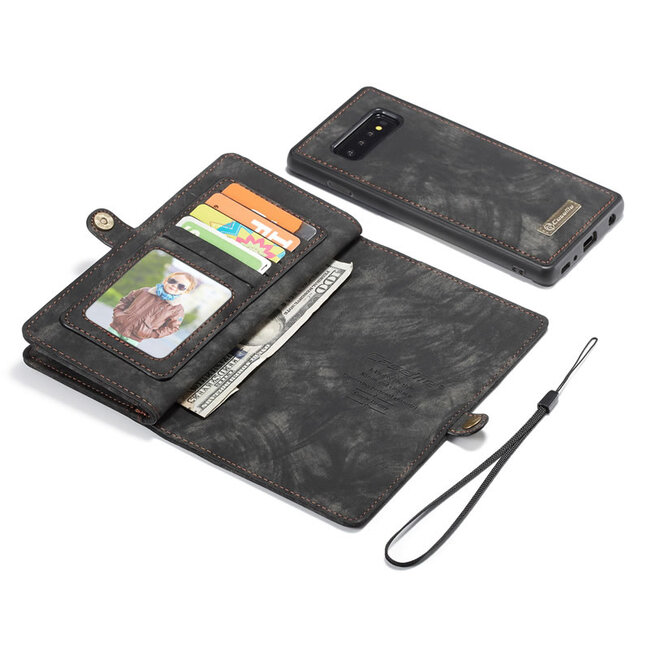 CaseMe - Samusng Galaxy S10 hoesje - 2 in 1 Wallet Book Case - Zwart