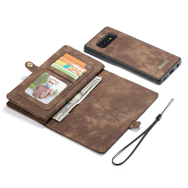 CaseMe - Samusng Galaxy S10 hoesje - 2 in 1 Wallet Book Case - Bruin