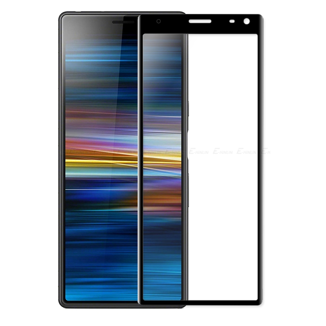 Sony Xperia L4 Screenprotector - Full Cover Screenprotector - Case-Friendly  - Zwart