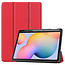 Case2go - Hoes voor de Samsung Galaxy Tab S6 Lite - Tri-Fold Book Case met Stylus Pen houder - Rood