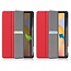 Case2go - Hoes voor de Samsung Galaxy Tab S6 Lite - Tri-Fold Book Case met Stylus Pen houder - Rood