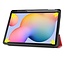 Case2go - Hoes voor de Samsung Galaxy Tab S6 Lite - Tri-Fold Book Case met Stylus Pen houder - Rood