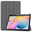 Case2go - Hoes voor de Samsung Galaxy Tab S6 Lite - Tri-Fold Book Case met Stylus Pen houder - Grijs
