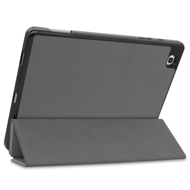 Case2go - Hoes voor de Samsung Galaxy Tab S6 Lite - Tri-Fold Book Case met Stylus Pen houder - Grijs
