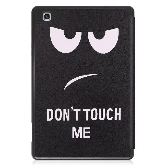 Case2go - Hoes voor de Samsung Galaxy Tab S6 Lite - Tri-Fold Book Case met Stylus Pen houder - Don't Touch Me