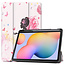 Case2go - Hoes voor de Samsung Galaxy Tab S6 Lite - Tri-Fold Book Case met Stylus Pen houder - Flower Fairy