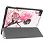 Case2go - Hoes voor de Samsung Galaxy Tab S6 Lite - Tri-Fold Book Case met Stylus Pen houder - Flower Fairy