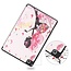 Case2go - Hoes voor de Samsung Galaxy Tab S6 Lite - Tri-Fold Book Case met Stylus Pen houder - Flower Fairy