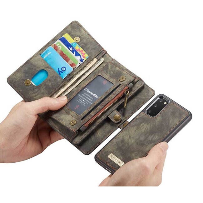 CaseMe - Samsung Galaxy S20 Plus hoesje - 2 in 1 Wallet Book Case - Zwart