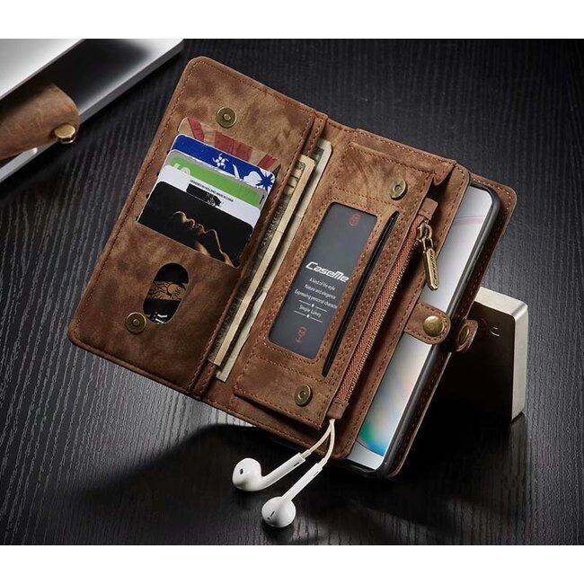 CaseMe - Samsung Galaxy S20 Plus hoesje - 2 in 1 Wallet Book Case - Bruin