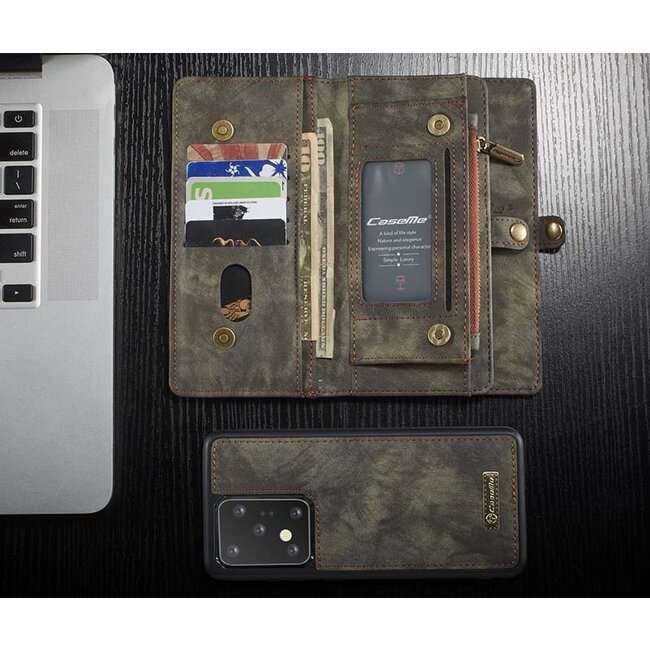 CaseMe - Samsung Galaxy S20 Ultra hoesje - 2 in 1 Wallet Book Case - Zwart