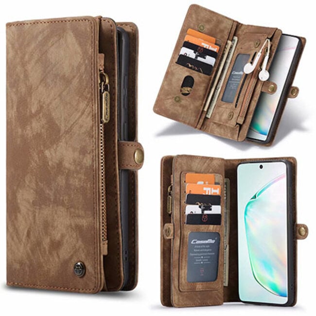 CaseMe - Samsung Galaxy S20 Ultra hoesje - 2 in 1 Wallet Book Case - Bruin