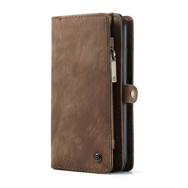 CaseMe - iPhone Xs Max hoesje - 2 in 1 Wallet Book Case - Bruin