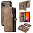 CaseMe CaseMe - iPhone 11 hoesje - 2 in 1 Wallet Book Case - Bruin