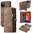 CaseMe - iPhone 11 Pro hoesje - 2 in 1 Wallet Book Case - Bruin