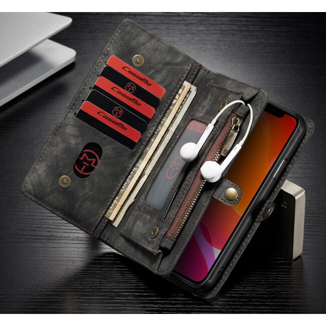 CaseMe - iPhone 11 Pro Max Hoesje - 2 in 1 Wallet Book Case - Zwart