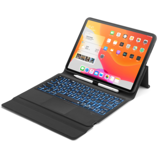 Case2go iPad Pro 11 (2018) case - QWERTY Bluetooth Toetsenbord hoes - Toetsenbord verlichting - Touchpad - Zwart