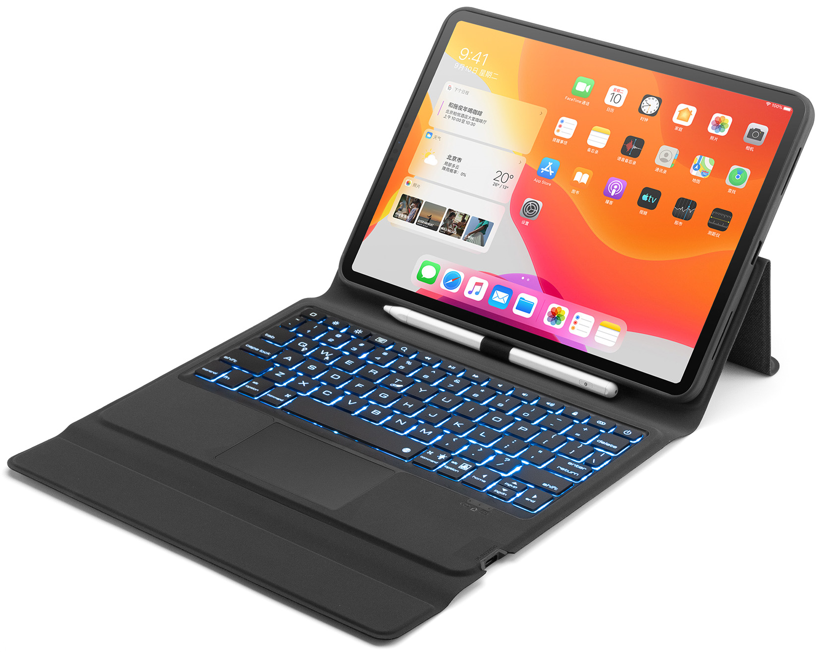 Snikken prachtig Zeeslak iPad Pro 11 (2018) case - QWERTY Bluetooth Toetsenbord hoes - Toetsenb |  Case2go.nl