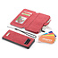 CaseMe - Samsung Galaxy S10 hoesje - Wallet Book Case met Ritssluiting - Rood