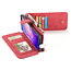 CaseMe - Samsung Galaxy S10 hoesje - Wallet Book Case met Ritssluiting - Rood