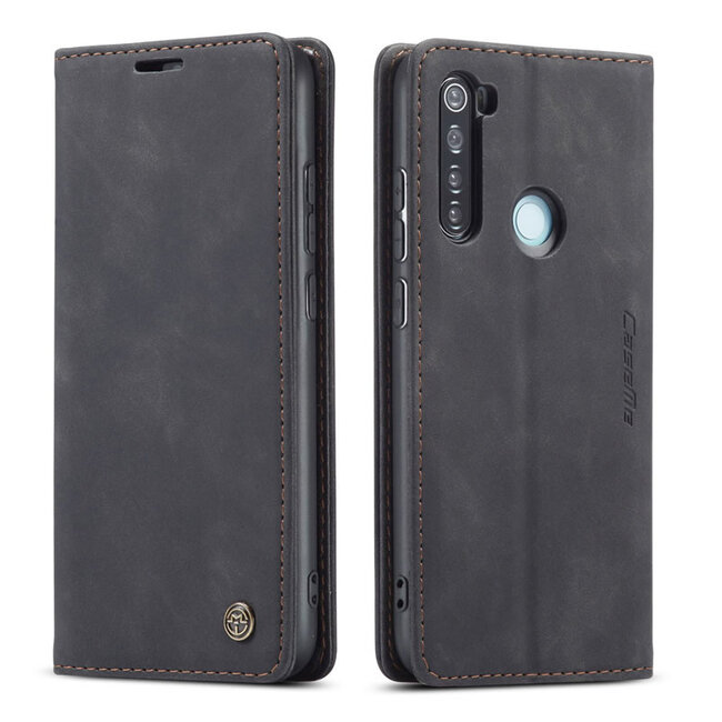 CaseMe - Xiaomi Redmi Note 8 hoesje - Wallet Book Case - Magneetsluiting - Zwart