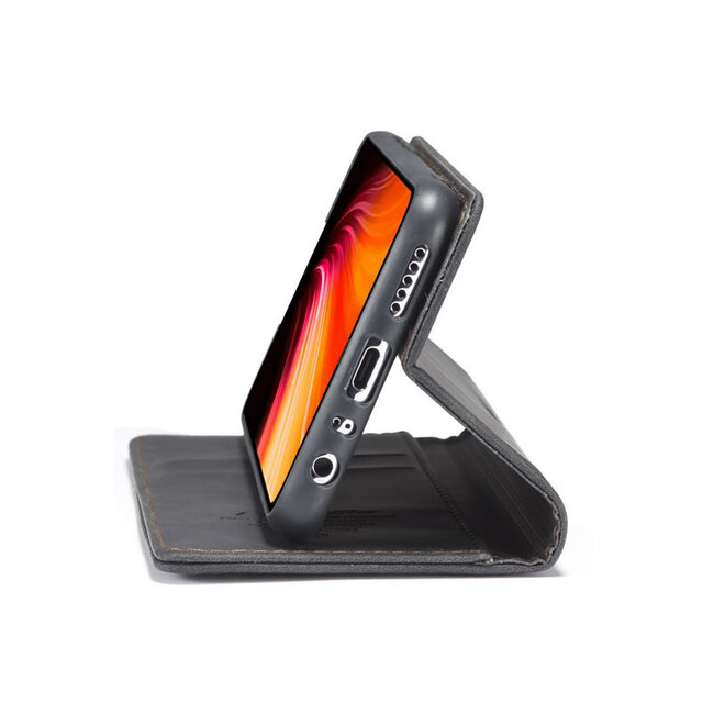 CaseMe - Xiaomi Redmi Note 8 hoesje - Wallet Book Case - Magneetsluiting - Zwart