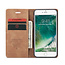 CaseMe - iPhone 7/8/SE 2020 hoesje - Wallet Book Case - Magneetsluiting - Bruin