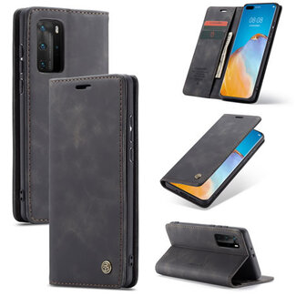 CaseMe CaseMe - Huawei P40 Pro Plus hoesje - Wallet Book Case - Magneetsluiting - Zwart