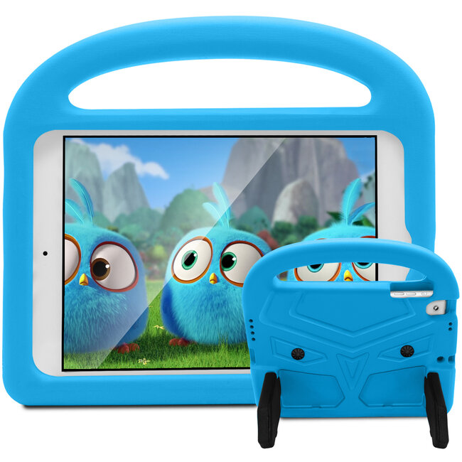 Case2go - Kinderhoes voor de iPad Air 10.5 (2019) hoes - Schokbestendige case met handvat - Sparrow Kids Cover - Licht Blauw