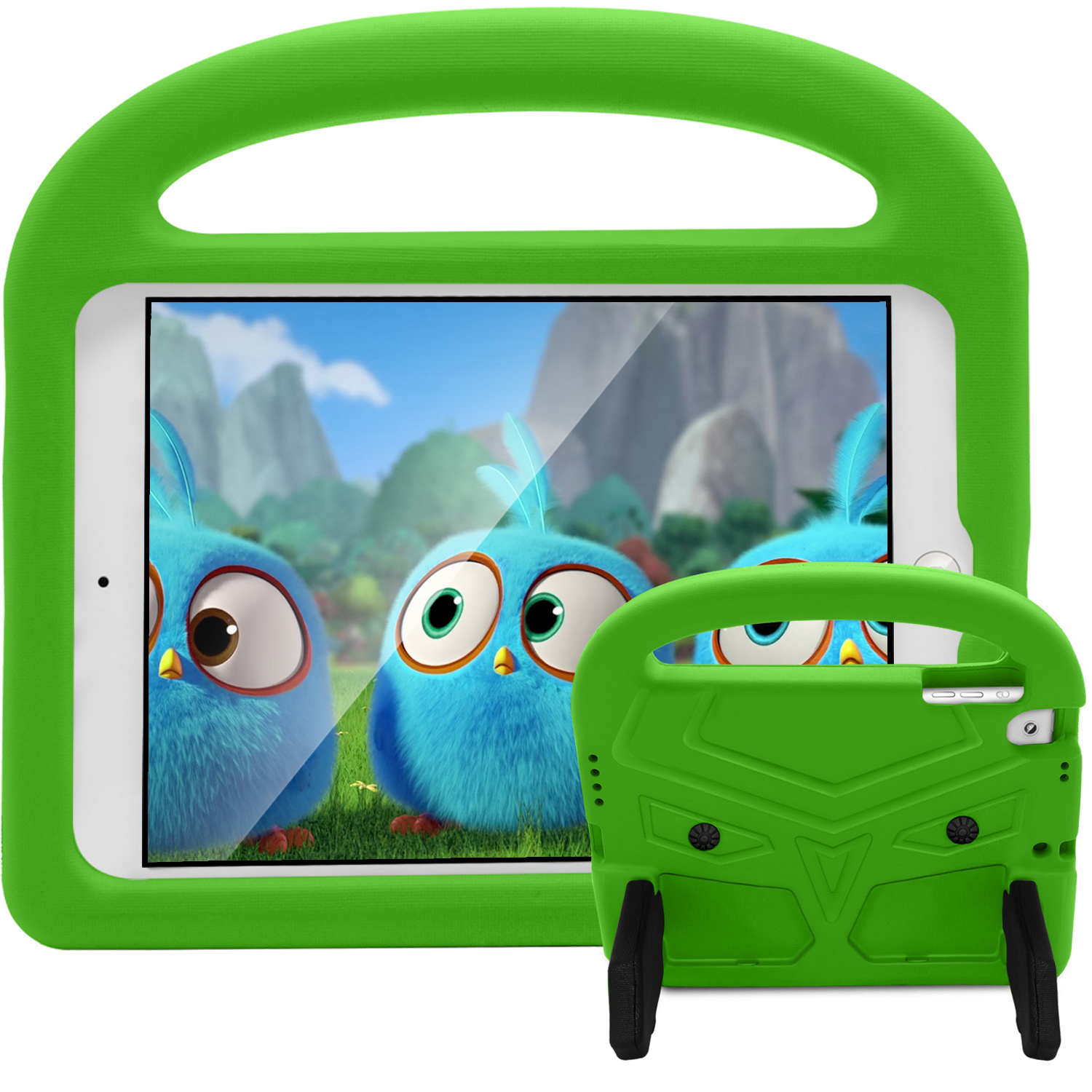 iPad Air 10.5 (2019) hoes - Schokbestendige case met handvat - Sparrow Kids Cover - Groen