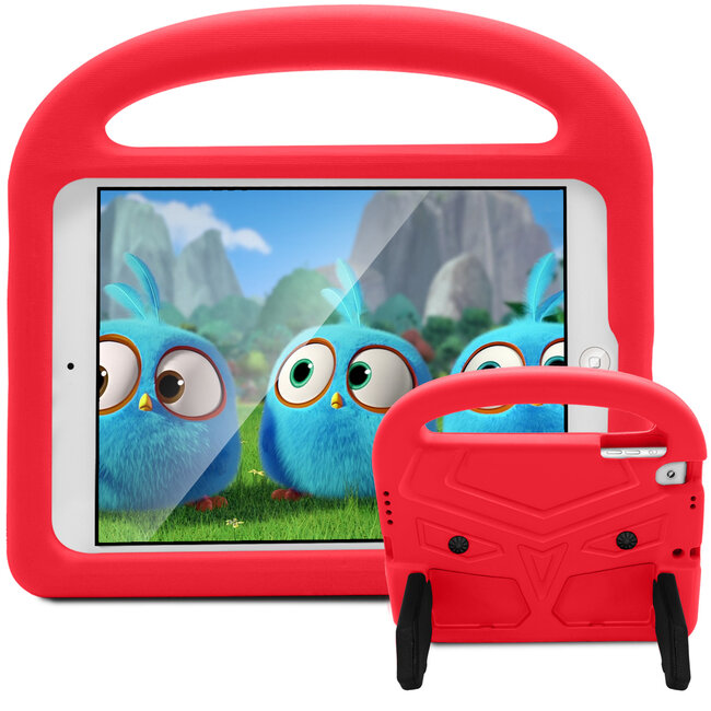 Case2go - Kinderhoes voor de iPad Air 10.5 (2019) hoes - Schokbestendige case met handvat - Sparrow Kids Cover - Rood