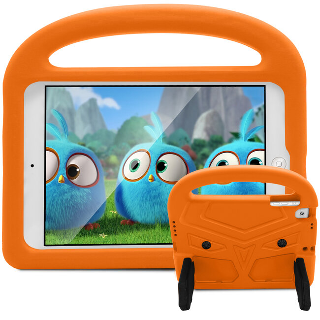 Case2go - Kinderhoes voor de iPad Air 10.5 (2019) hoes - Schokbestendige case met handvat - Sparrow Kids Cover - Oranje