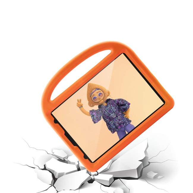 Case2go - Kinderhoes voor de iPad Pro 11 (2018/2020) - Schokbestendige case met handvat - Sparrow Kids Cover - Oranje