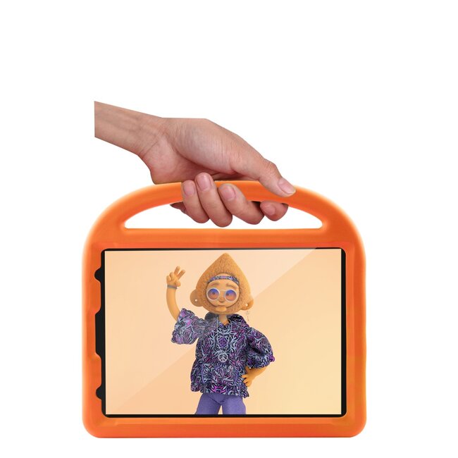 Case2go - Kinderhoes voor de iPad Pro 11 (2018/2020) - Schokbestendige case met handvat - Sparrow Kids Cover - Oranje