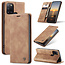 CaseMe - Samsung Galaxy A21s hoesje - Wallet Book Case - Magneetsluiting - Licht Bruin