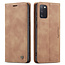 CaseMe CaseMe - Samsung Galaxy A41 hoesje - Wallet Book Case - Magneetsluiting - Bruin