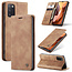 CaseMe - Samsung Galaxy A41 hoesje - Wallet Book Case - Magneetsluiting - Bruin