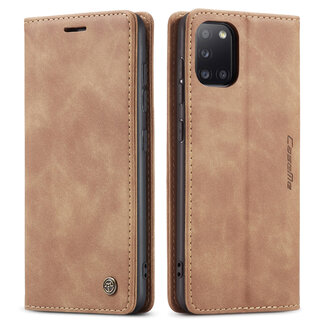 CaseMe CaseMe - Samsung Galaxy A31 hoesje - Wallet Book Case - Magneetsluiting - Bruin