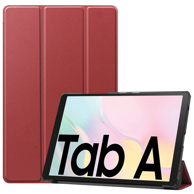 Case2go - Hoes voor de Samsung Galaxy Tab A7 (2020) - Tri-Fold Book Case - Donker Rood