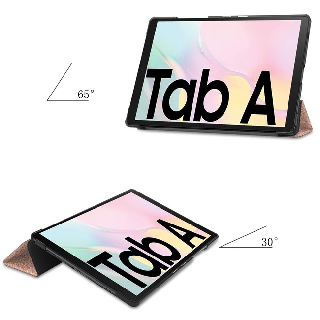 Case2go - Hoes voor de Samsung Galaxy Tab A7 (2020) - Tri-Fold Book Case - Rosé Goud