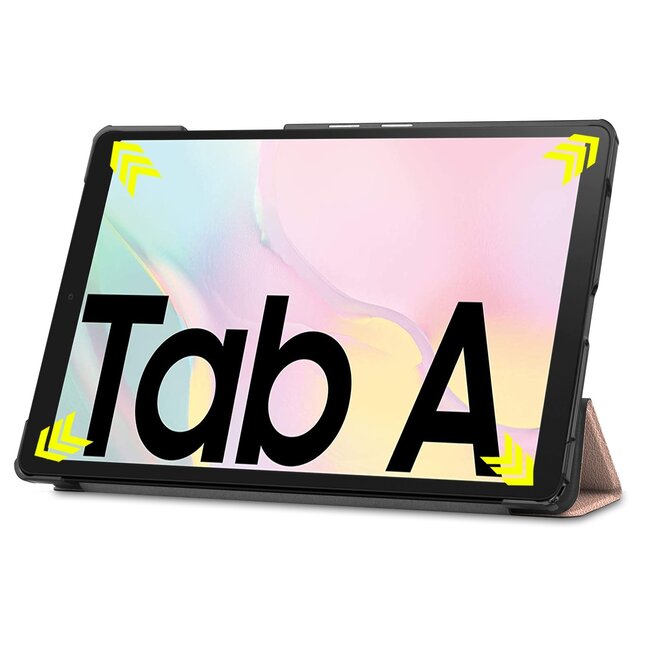 Case2go - Hoes voor de Samsung Galaxy Tab A7 (2020) - Tri-Fold Book Case - Rosé Goud