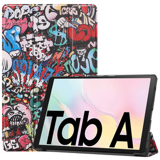 Case2go Samsung Galaxy Tab A7 (2020) hoes - Tri-Fold Book Case - Graffiti