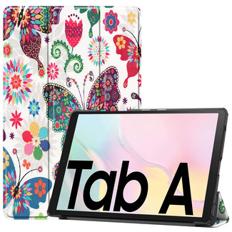 Case2go Samsung Galaxy Tab A7 (2020) hoes - Tri-Fold Book Case - Vlinders