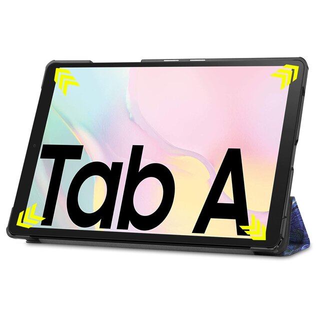 Case2go - Hoes voor de Samsung Galaxy Tab A7 (2020) - Tri-Fold Book Case - Sterrenhemel