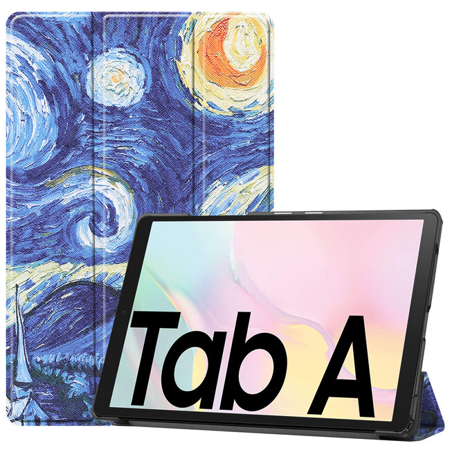 Case2go - Hoes voor de Samsung Galaxy Tab A7 (2020) - Tri-Fold Book Case - Sterrenhemel